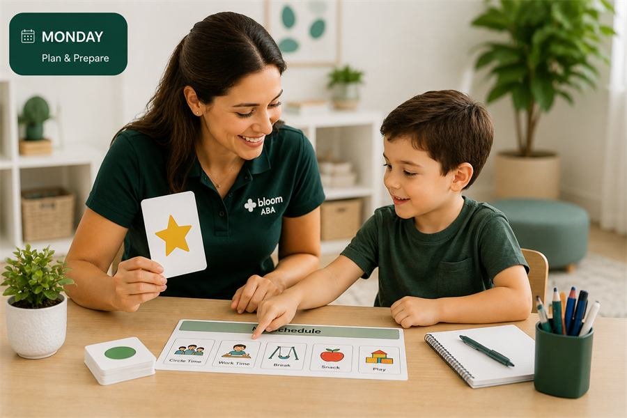 Educator and child — Monday