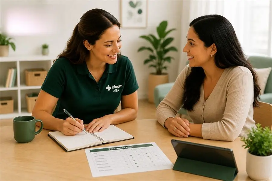 Educator coaching a parent