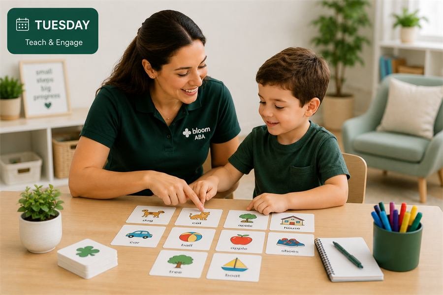 Educator and child — Tuesday