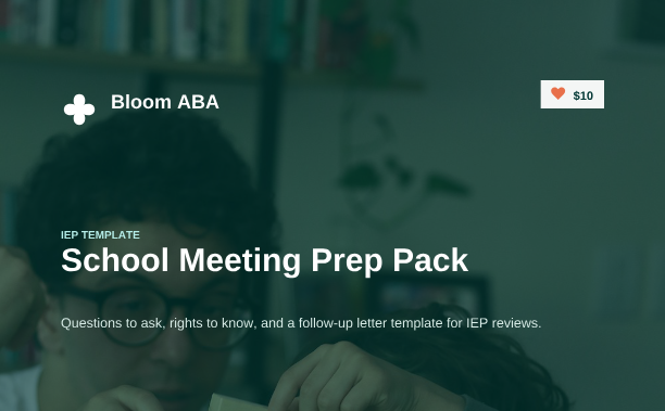 School Meeting Prep Pack cover
