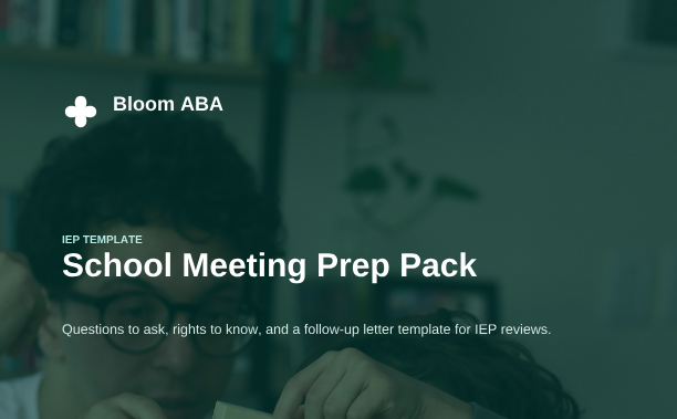 School Meeting Prep Pack cover