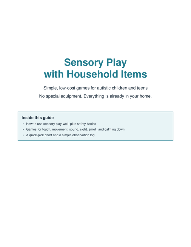 Sensory Play cover